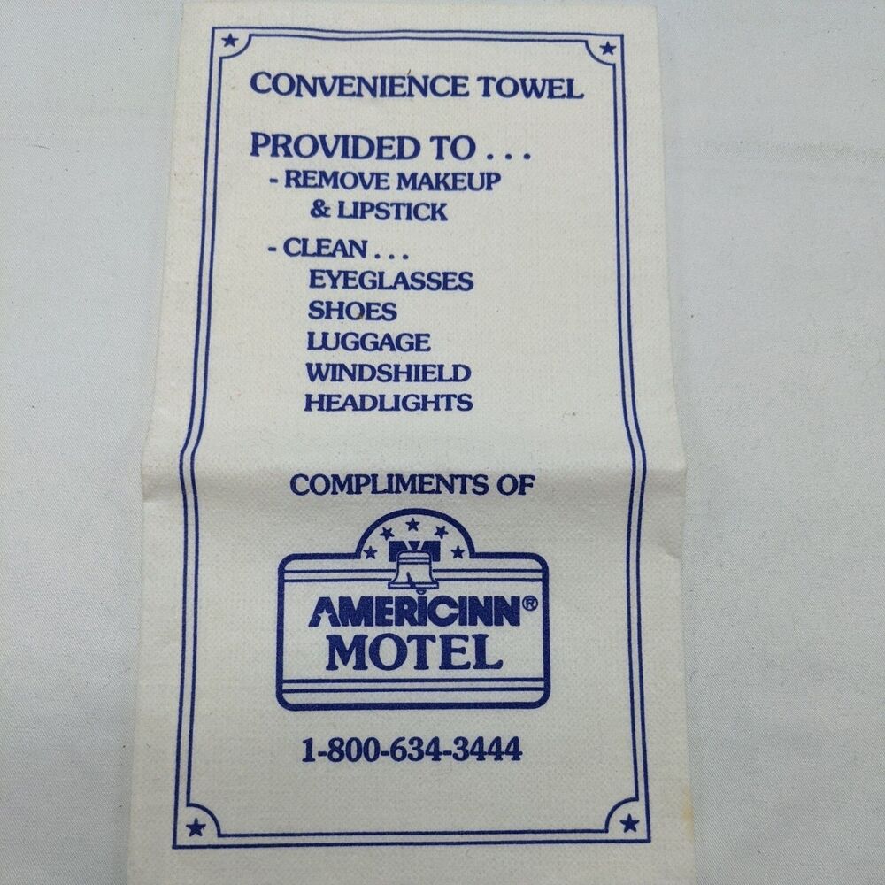 Vintage American Motel Convenience Towel